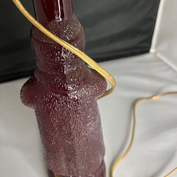 M G Husted Belsnickle Ruby Red Santa Claus Bottle Lamp Very Rare Works! - Picture 10 of 10